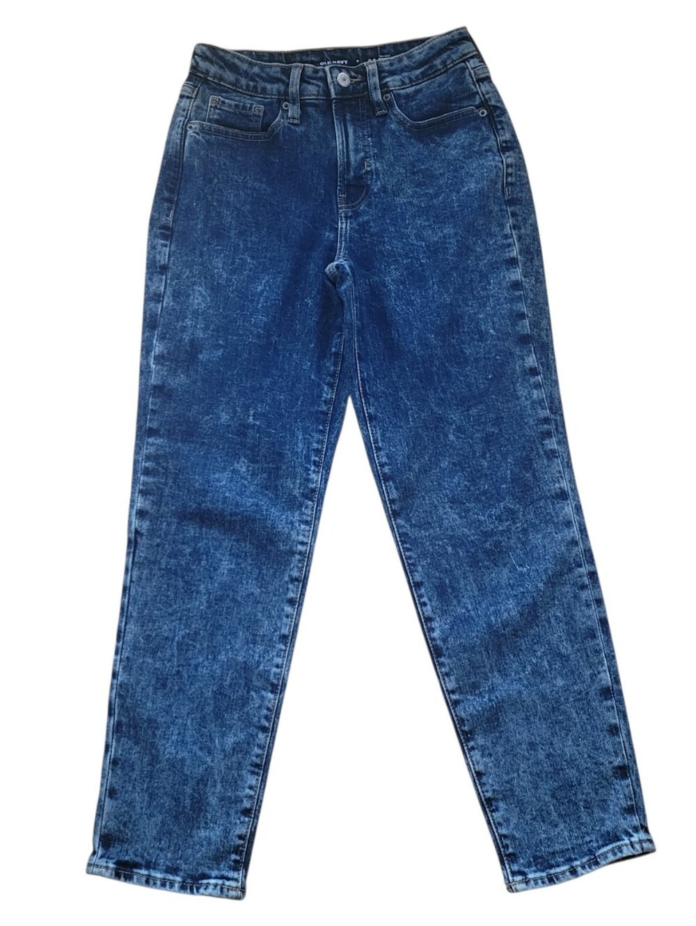 Old Navy Blue OG Straight High Rise‎ Denim Jeans Size 0